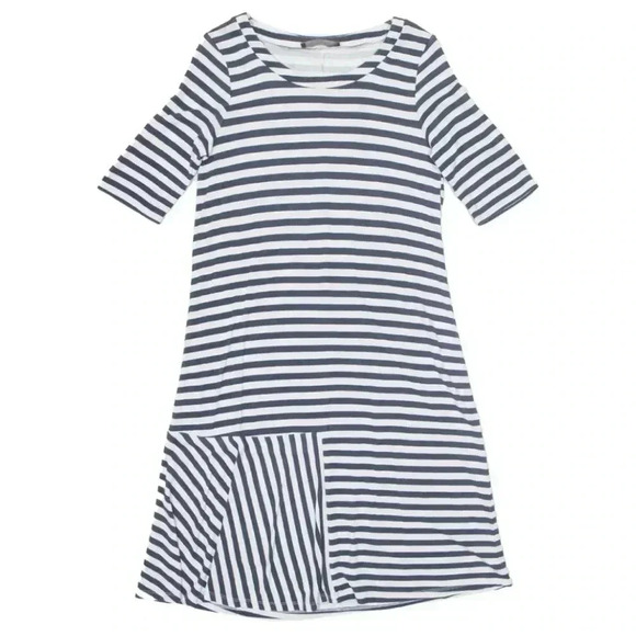 MAX MARA WEEKEND Oversized T-Shirt Dress Blue Striped Short Sleeve Midi M $485 - Picture 3 of 5